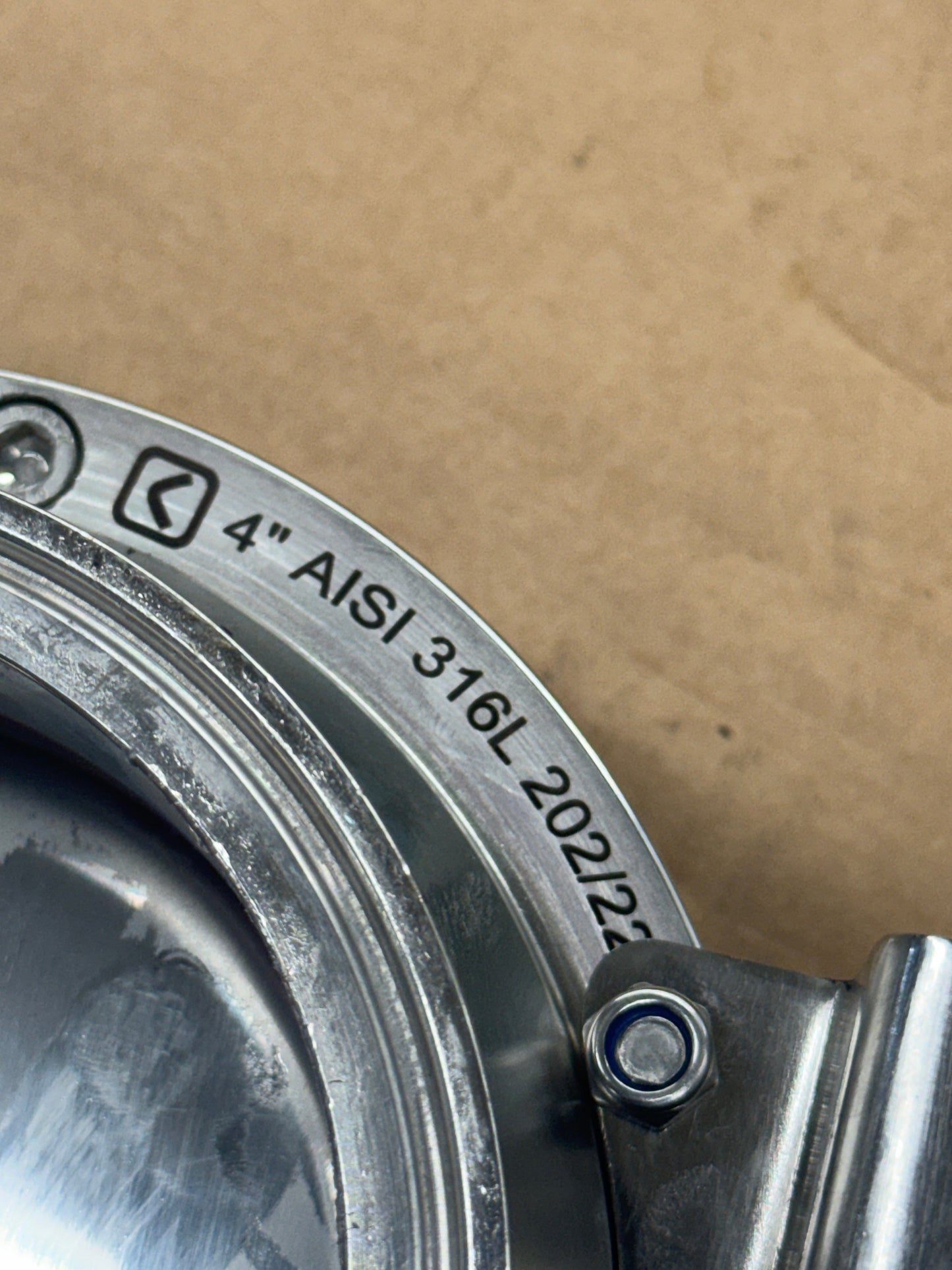Cipriani Harrison Pneumatic Sanitary Shut-Off Valve 9C440/67/22 4 In. Sanitary Tri-Clamp