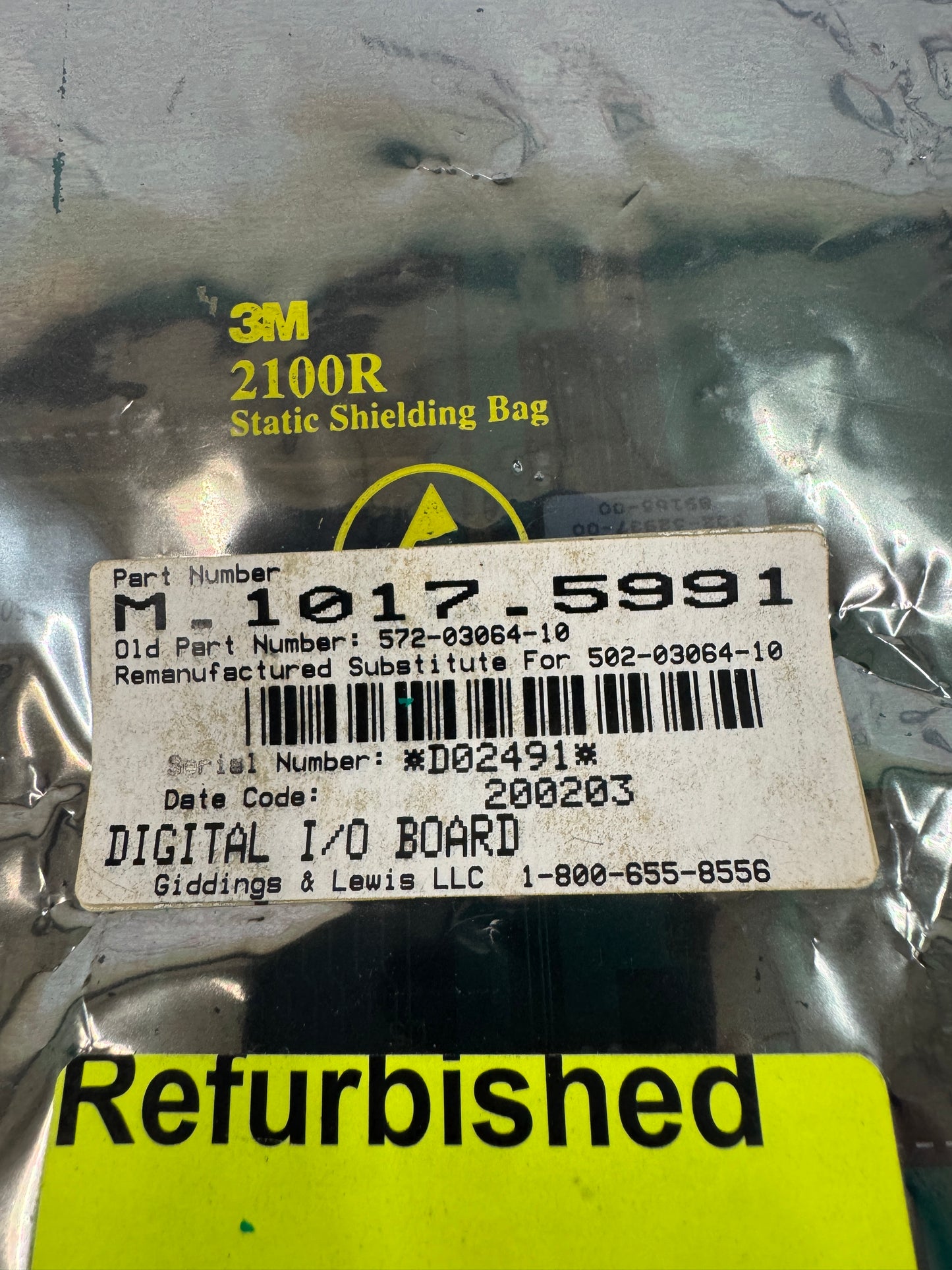 Giddings & Lewis LLC I/O Board M.1017-5991
