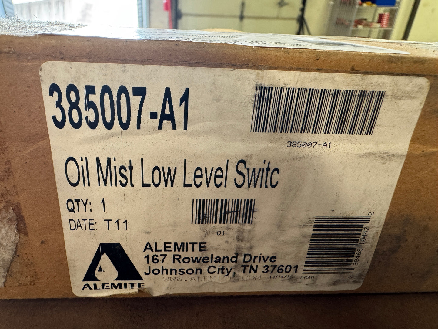 Alemite Oil Mist Low Level Switch 385007-A1