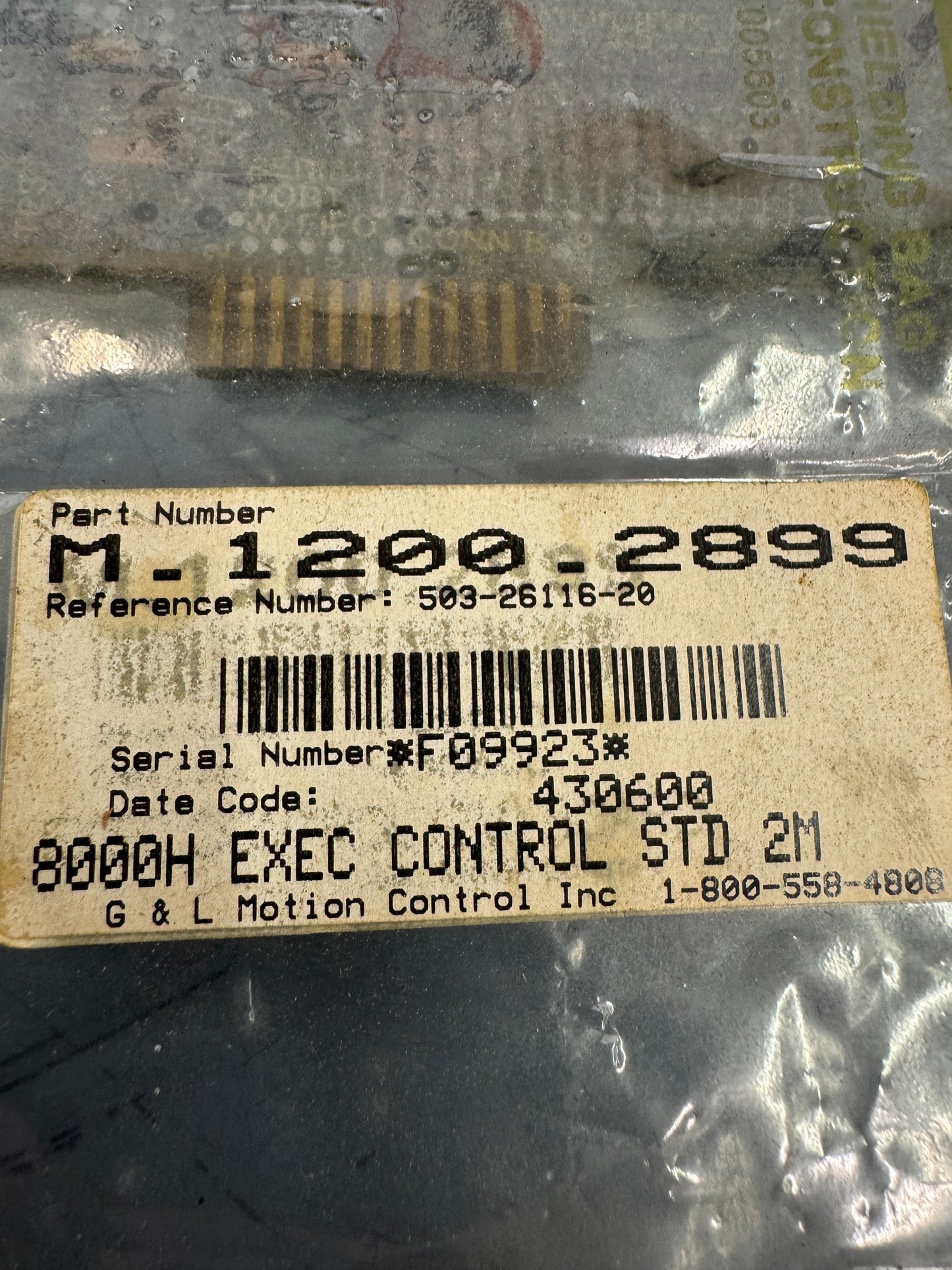 G & L Motion Control Inc (Giddings & Lewis) CNC Control Module M-1200.2899