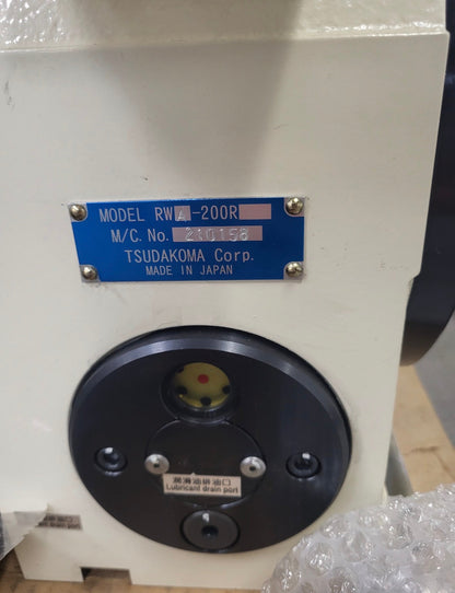 Tsudakoma RWA-200R CNC Rotary Table with 8 In. 3-Jaw Chuck, Faceplate, and Adapters