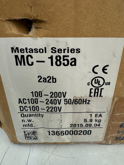 LS Metasol Series MC-185a Magnetic Contactor Rated 100–200V