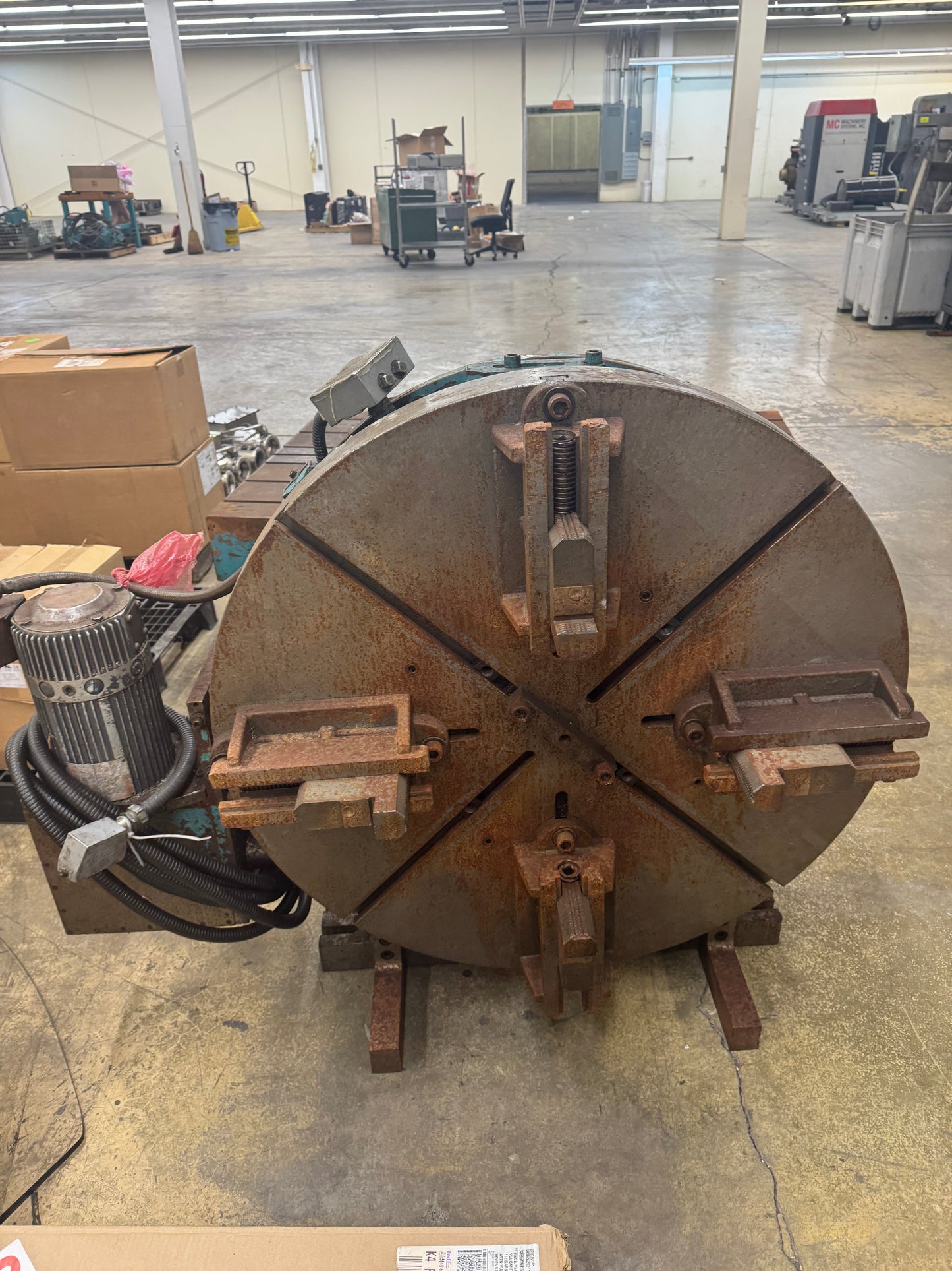 W.B. Knight Machinery Company Powered Rotary Table Serial 51111