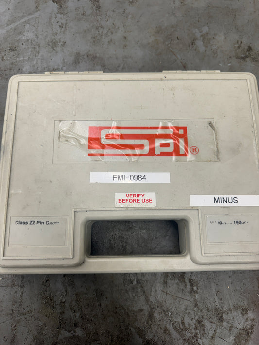 SPI Pin Gage Set 22-147-3 0.061 In. to 0.250 In. 0.001 In. Step Increments