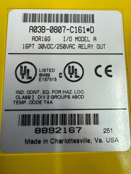 Fanuc I/O Module A03B-0807-C161 30V DC