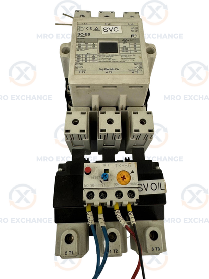 Fuji Electric FA Magnetic Contactor Assembly SE125AA SC-E6 with TK-E6 85-125A 600 VAC Thermal Overload Relay