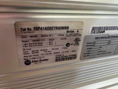 Allen-Bradley 20P41AD027RA0NNN DC Drive 01596