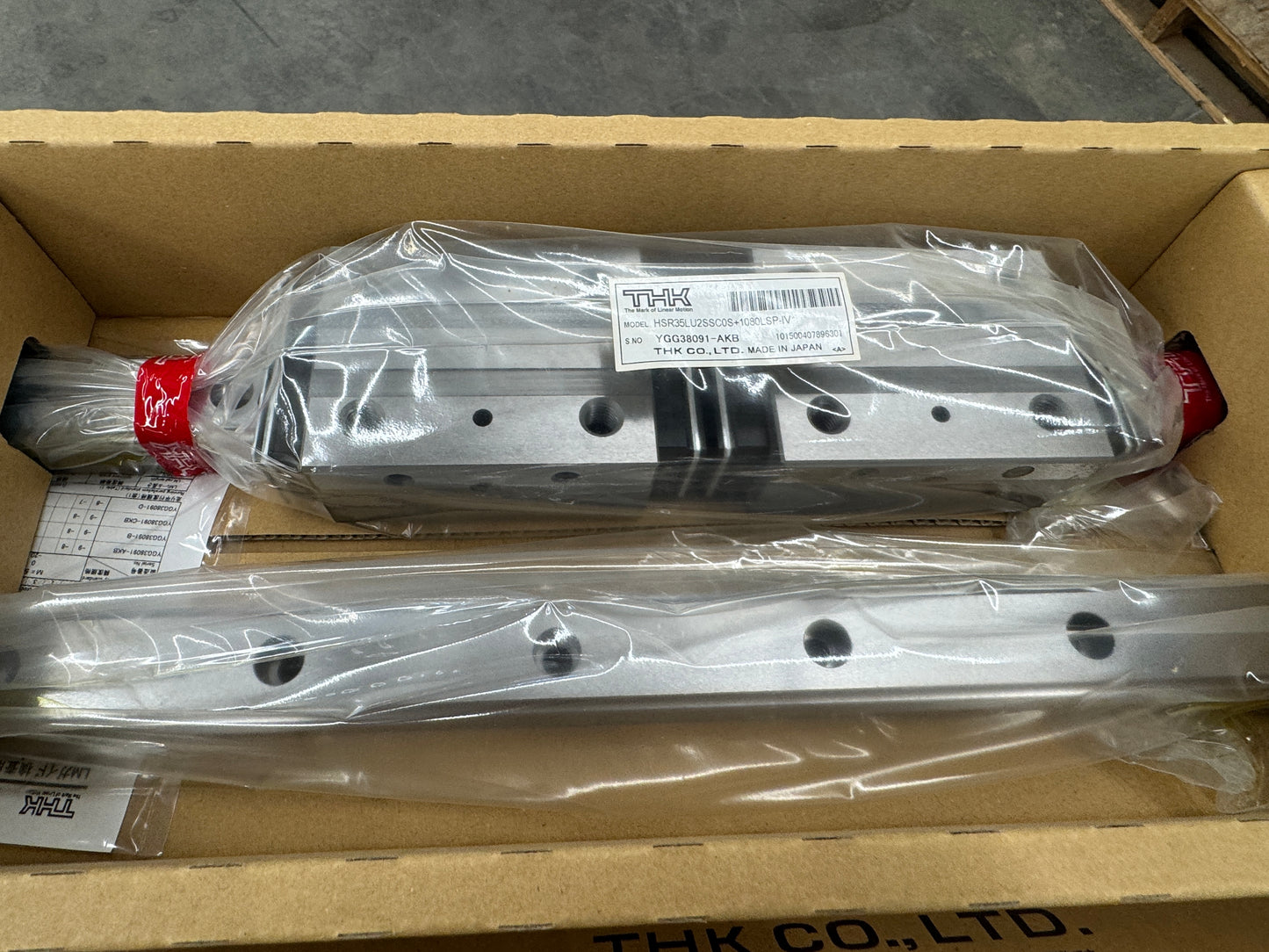 THK Linear Guide Rail Assembly Set HSR35LU2SSC0S+1080LSP-IV / HSR35LU2SSC0S+1130LSP-IV