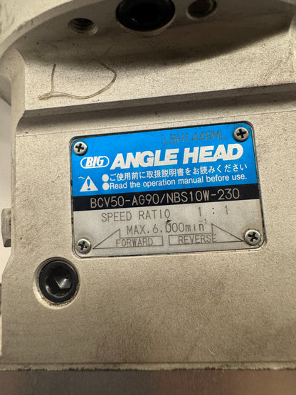 BIG Daishowa Right Angle Head BCV50-AG90/NBS10W-230 | CAT50 | NBS10W Collet Chuck Output, 230 Mm Gauge Length | Orientation: Radial