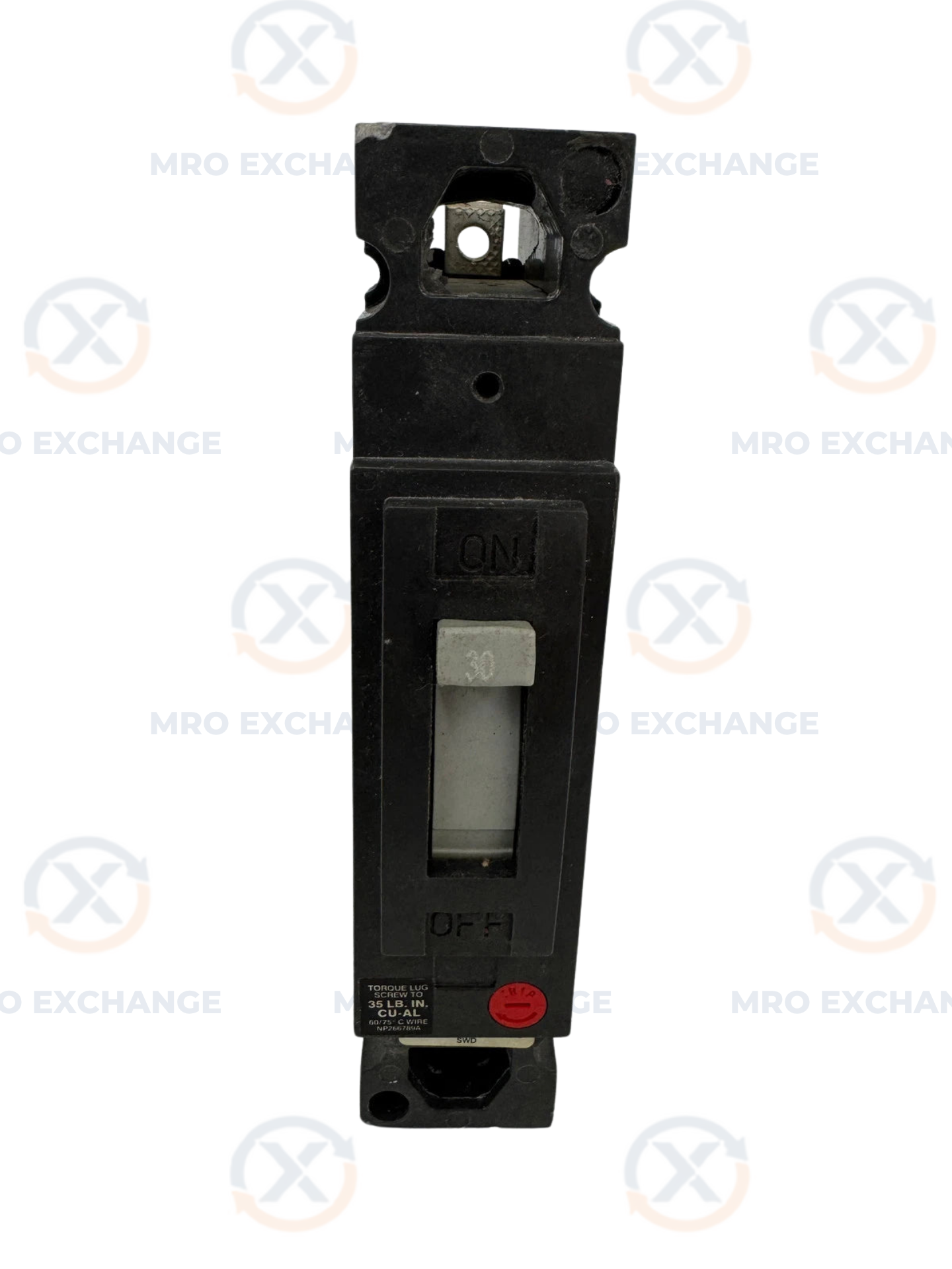 GE General Electric TED113030 30A 1-Pole Circuit Breaker, 277VAC / 125VDC, 14kAIC @ 277V