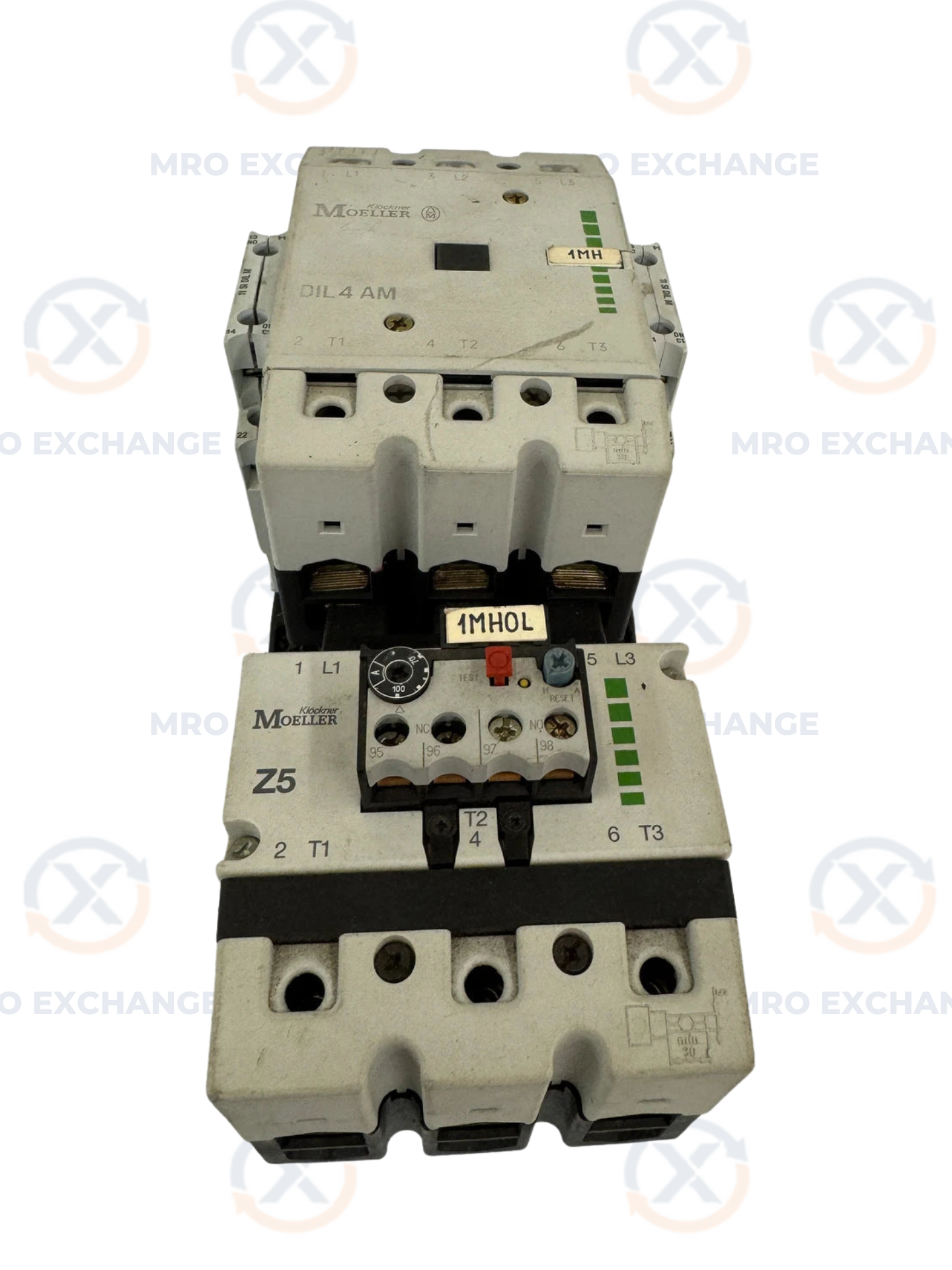 Klöckner Moeller Z5-100/SK4 Motor Starter Assembly with DIL 4 AM Contactor and 11 SI DIL M Auxiliary Contact Block
