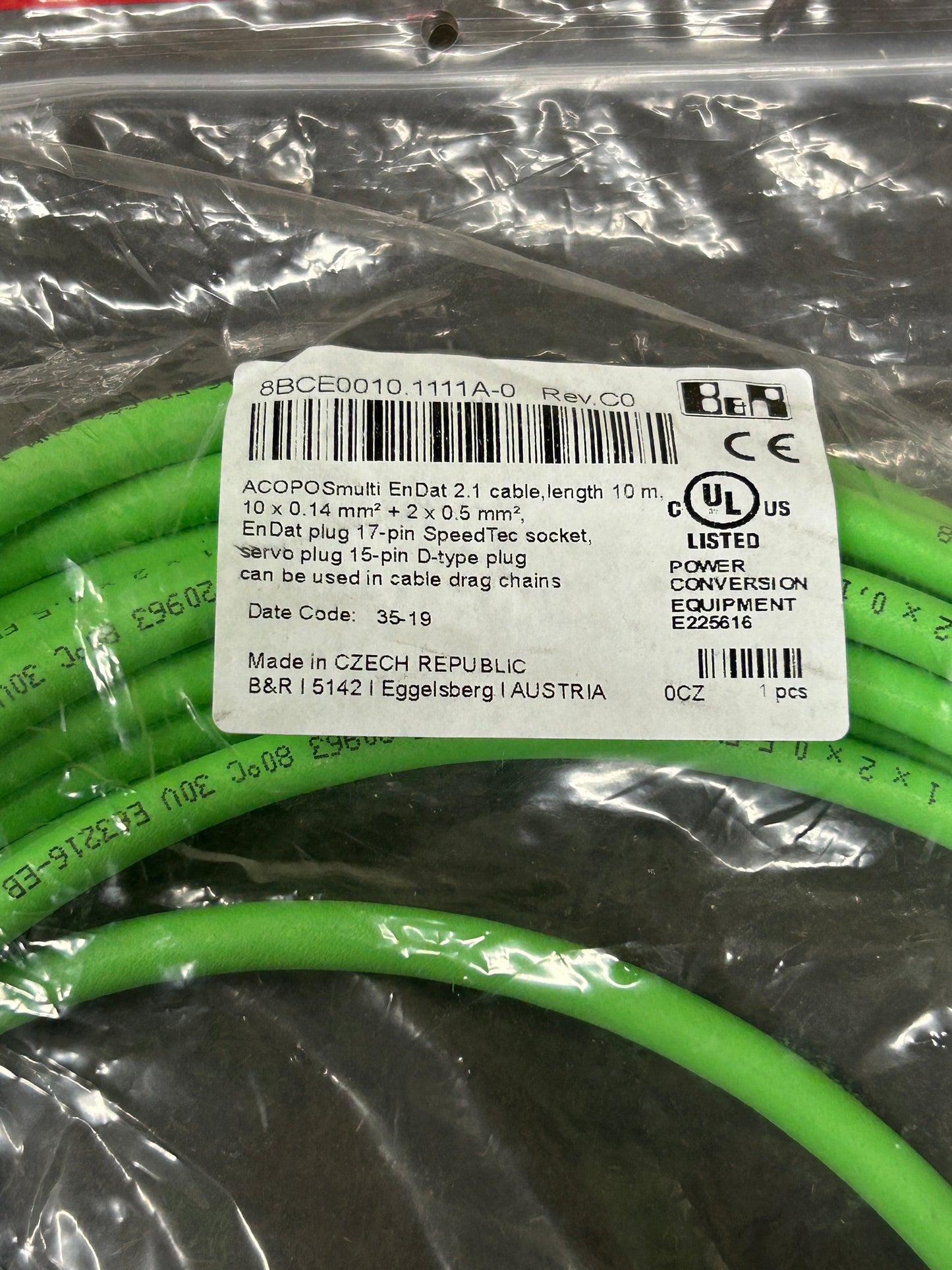 B&R Automation ACOPOSmulti EnDat 2.1 Encoder Cable 8BCE0010.1111A-0