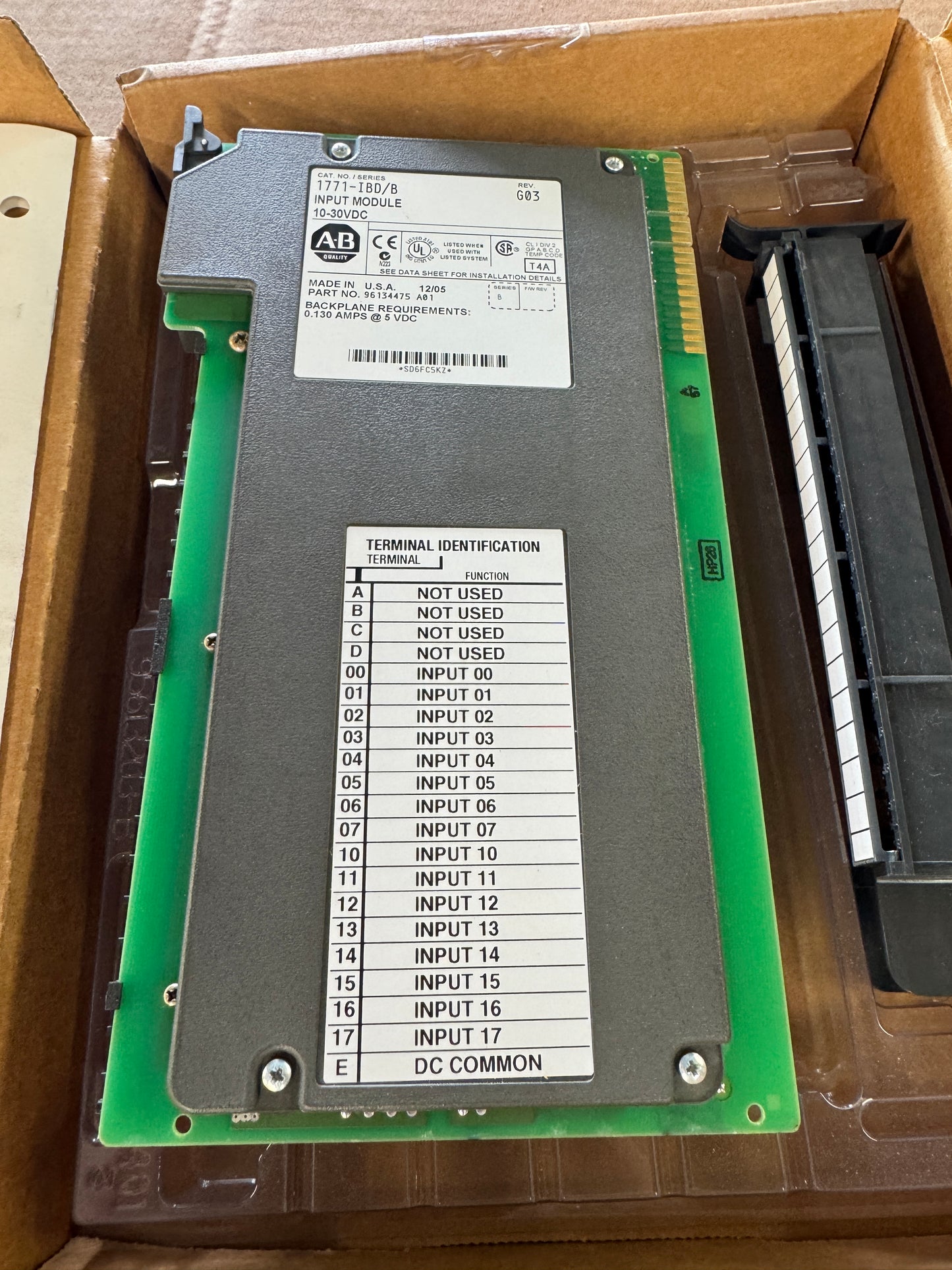 Allen-Bradley Input Module 1771-IBD/B 10 to 30 VDC