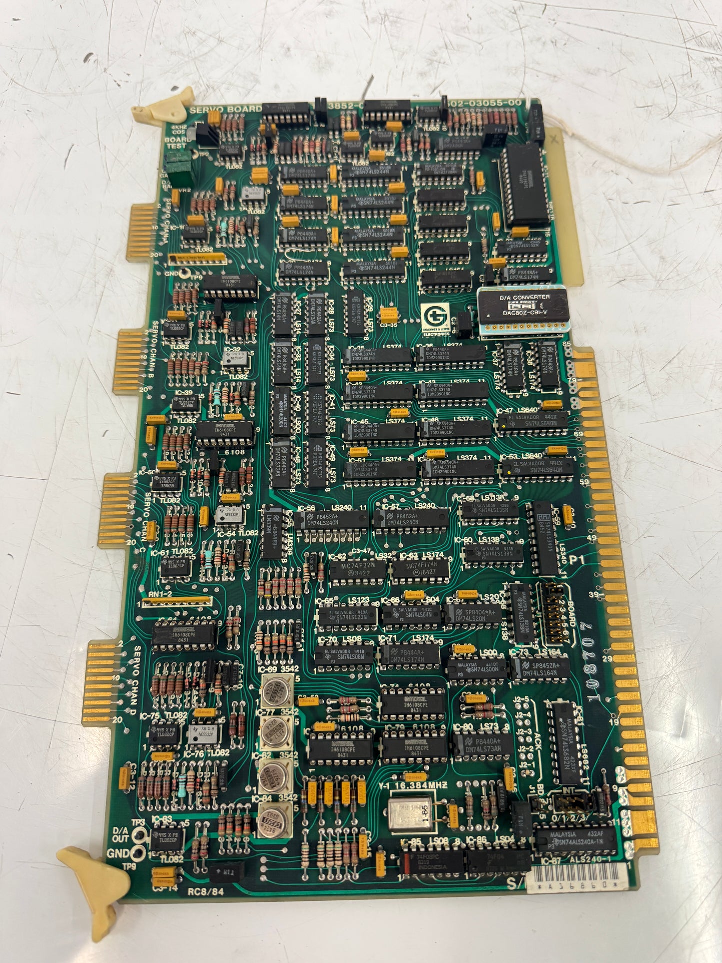 Giddings & Lewis Servo Board PCB Assembly 501-03852-00 & 502-03055-00 m00530