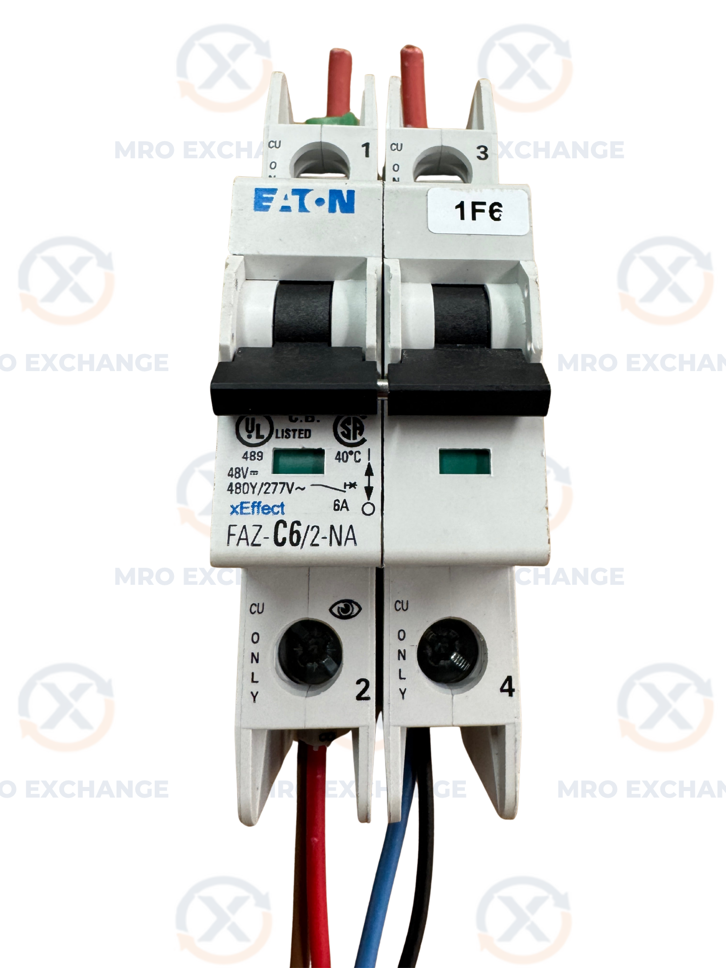 Eaton FAZ-C6/2-NA Miniature Circuit Breaker 480Y/277V AC Untested Surplus