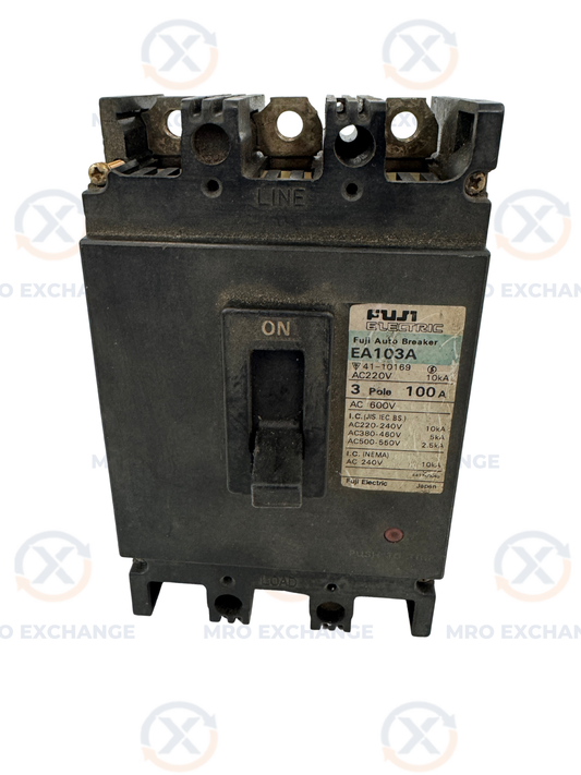 Fuji Electric Molded Case Circuit Breaker EA103A 600 V