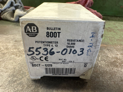 Allen-Bradley Potentiometer 800T-U29 300V AC/DC