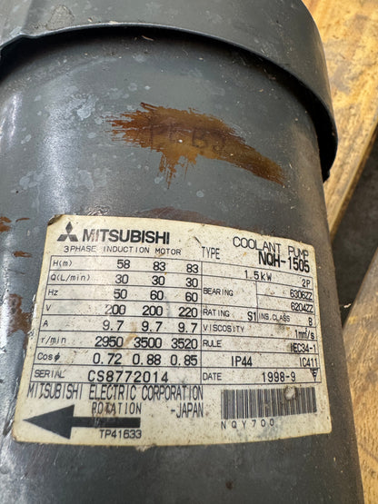 Mitsubishi Electric Coolant Pump NQH-1505 - 2 HP 3600 RPM