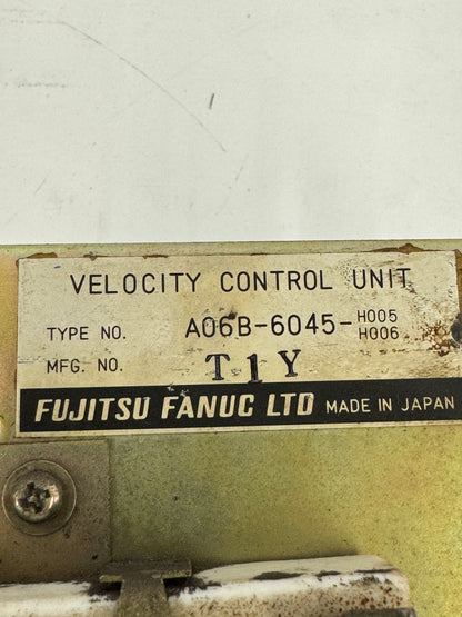 Fujitsu Fanuc LTD Velocity Control Unit A06B-6045-H005