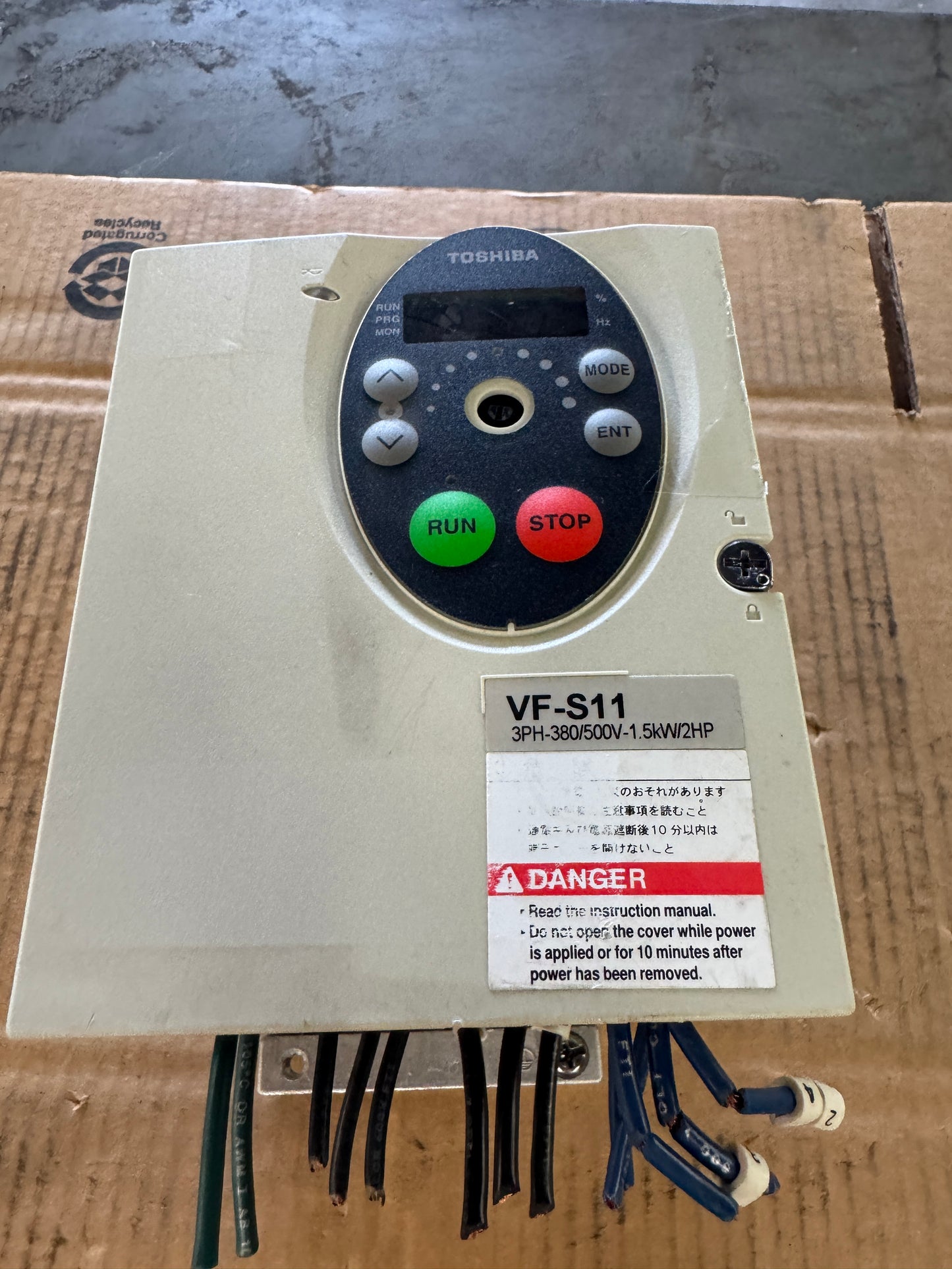Toshiba VFD VFS11-4015PL-WN - 2 HP Variable RPM 01660