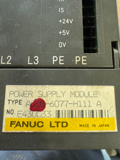 Fanuc A06B-6077-H111 Power Supply Module Untested Surplus