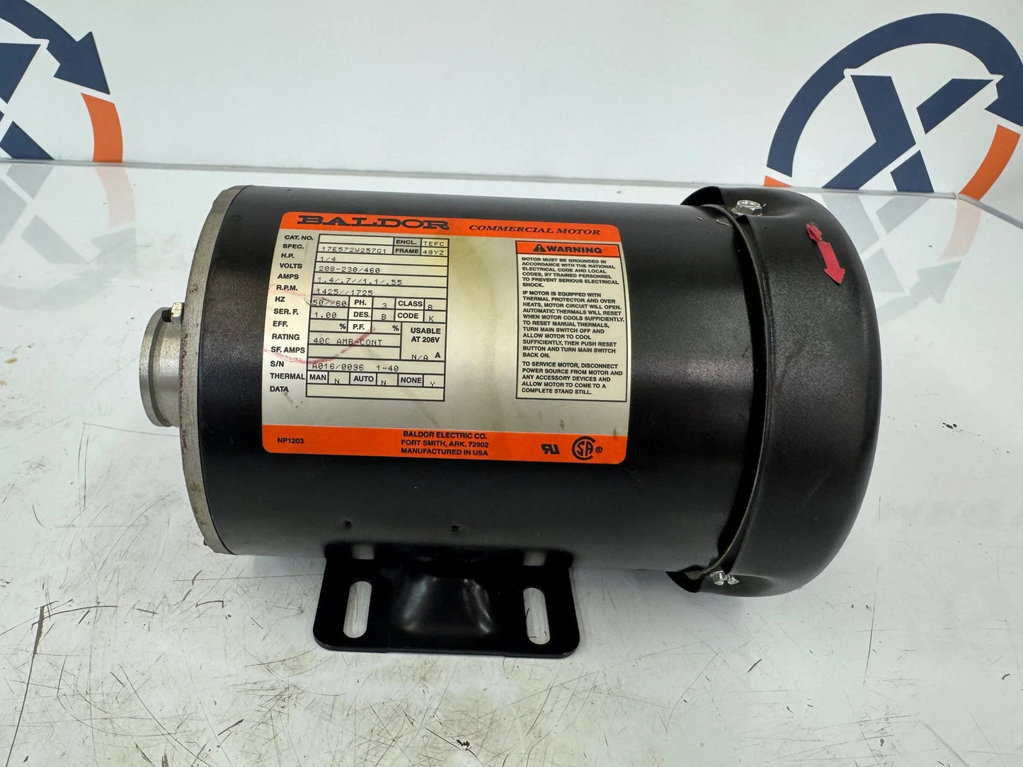 Baldor Electric Co. AC Motor 17E572W257G1 - 1 HP 1725 RPM
