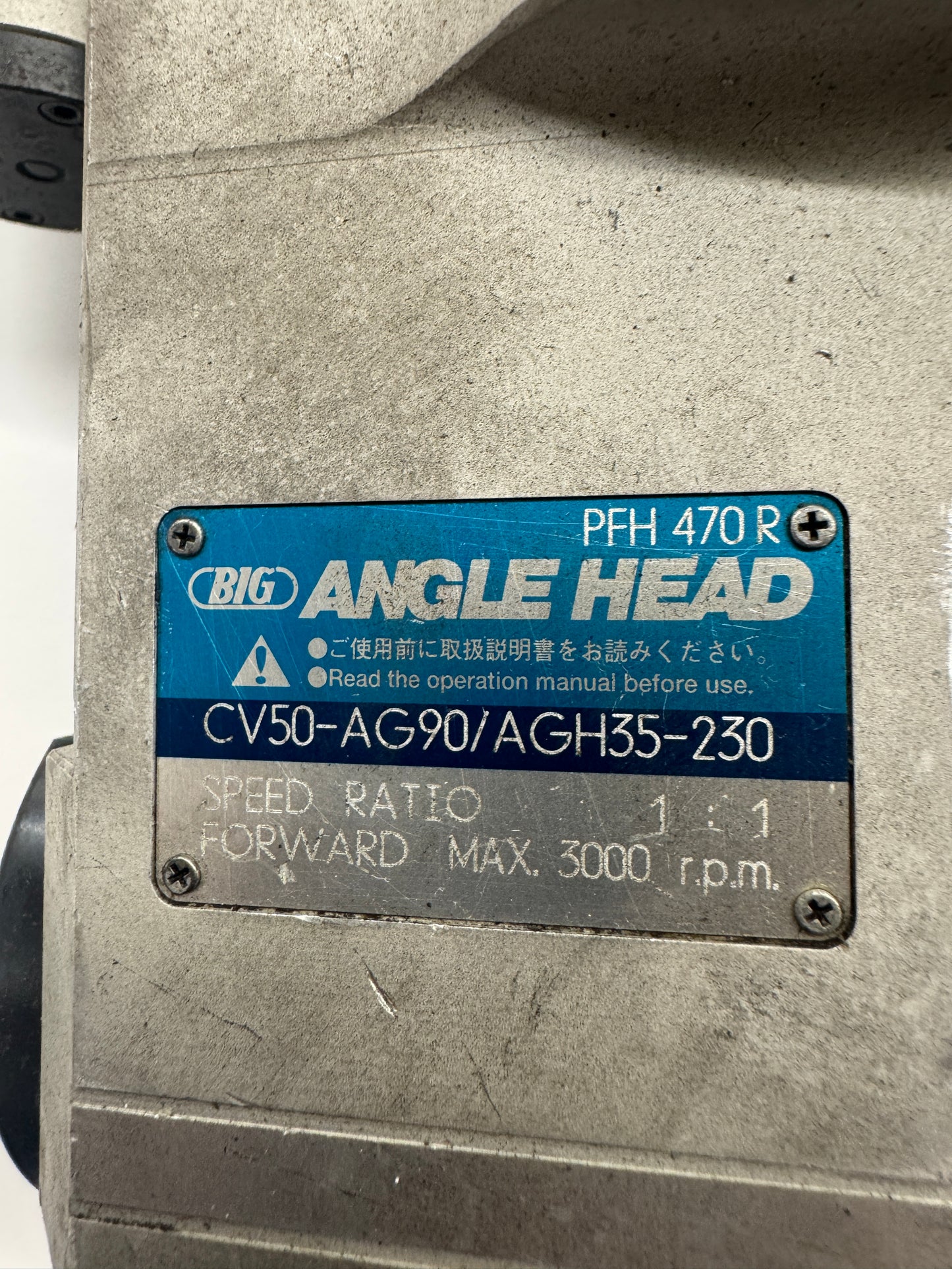 BIG Daishowa Right Angle Head CV50-AG90/AGH35-230 | CAT50 | AGH35 Output, 230 Mm Gage Length | Orientation: Radial | Coolant Through