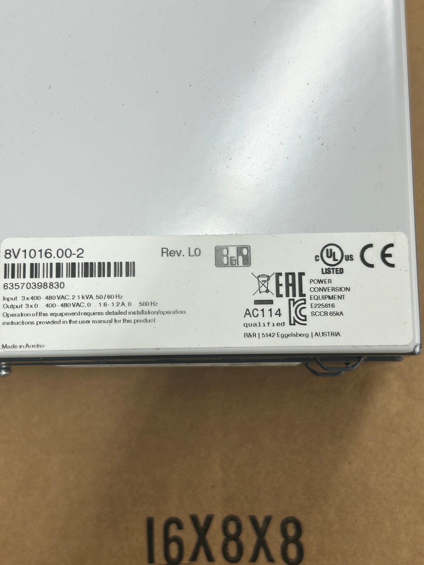B&R Automation Servo Drive 8V1016.00-2 m00896