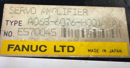 Fanuc A06B-6076-H001 Servo Amplifier Untested Surplus