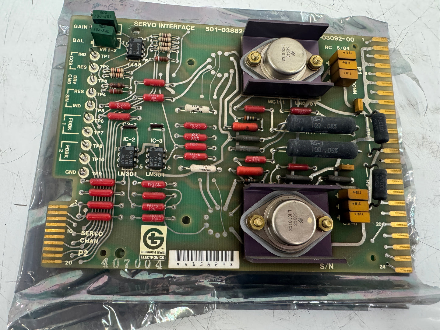Giddings and Lewis Servo Interface Circuit Board 502-03092-00