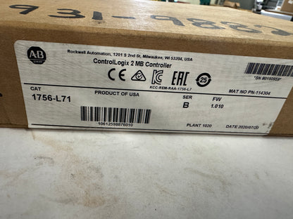 Allen-Bradley ControlLogix PLC Controller 1756-L71