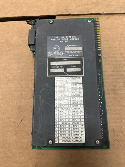 Allen-Bradley Analog Input Module 1771-IFE m02491 5V DC Backplane