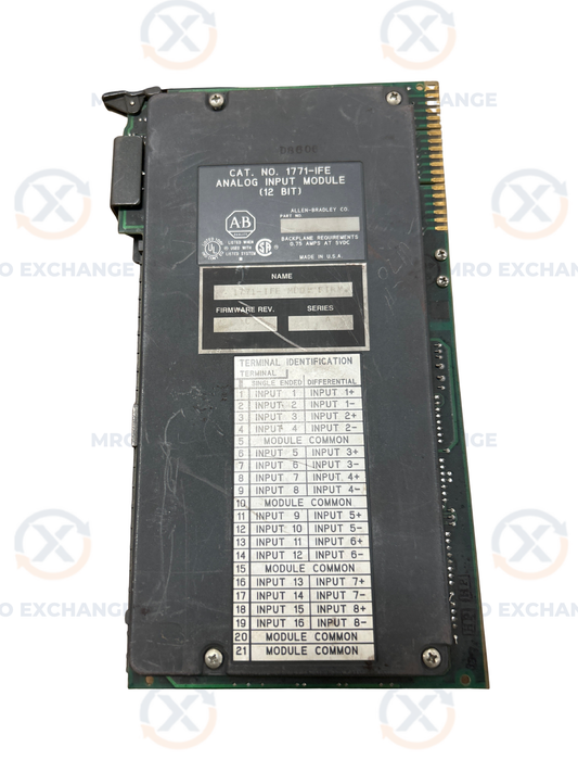 Allen-Bradley Analog Input Module 1771-IFE m02491 5V DC Backplane