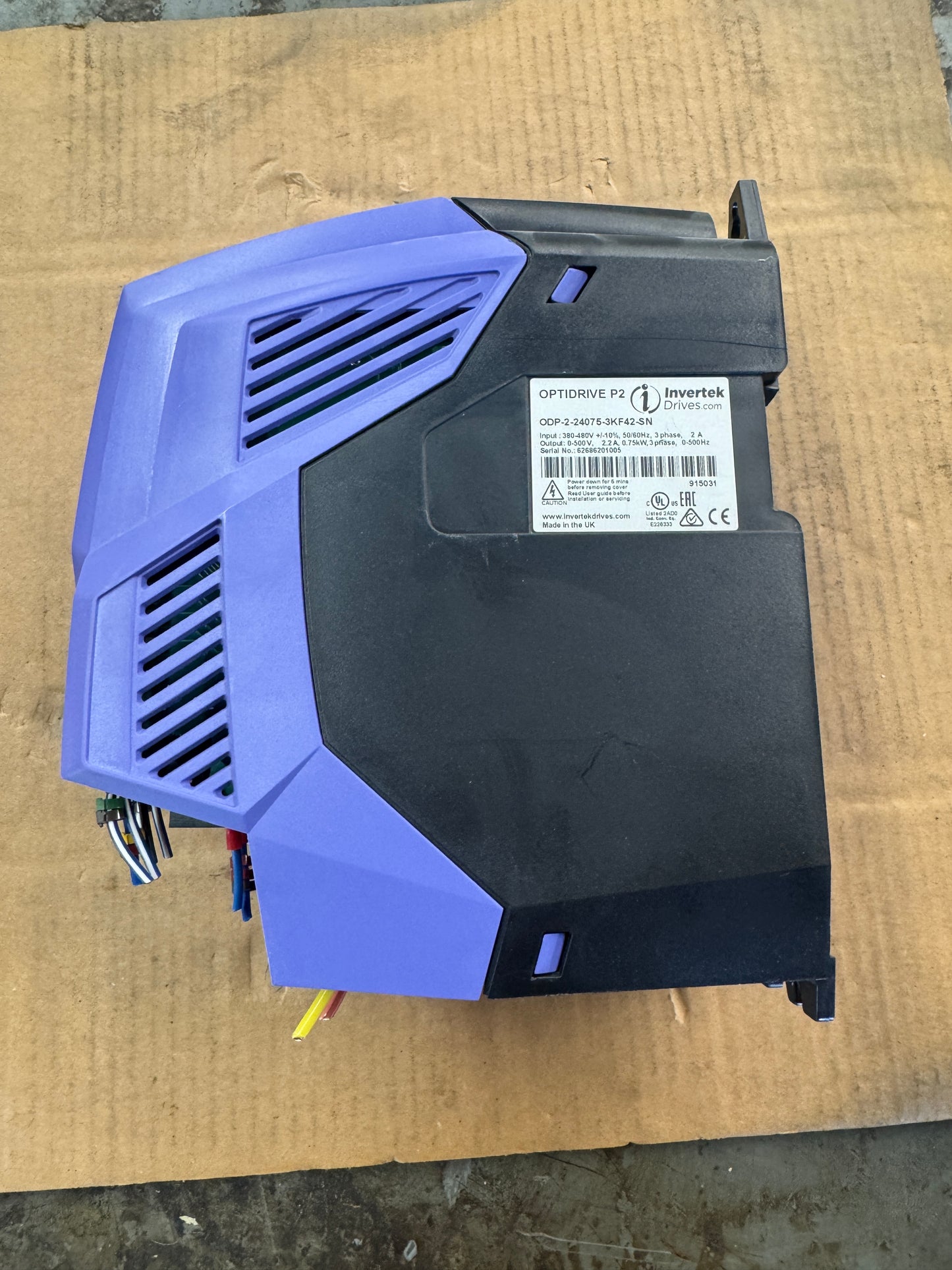 Invertek Drives ODP-2-24075-3KF42-SN Optidrive P2 Variable Frequency Drive 380 480V Untested Surplus