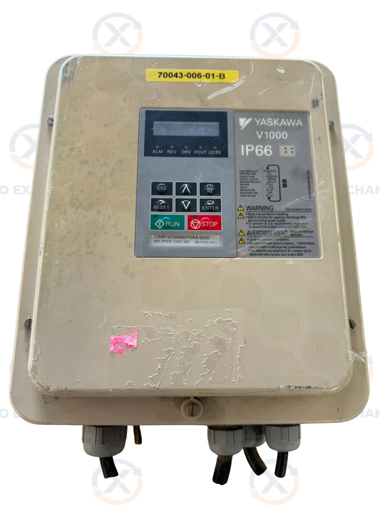 Yaskawa CIMR-VC4A0007HAA-0080 Variable Frequency Drive 400V 3-Phase Untested Surplus 01467