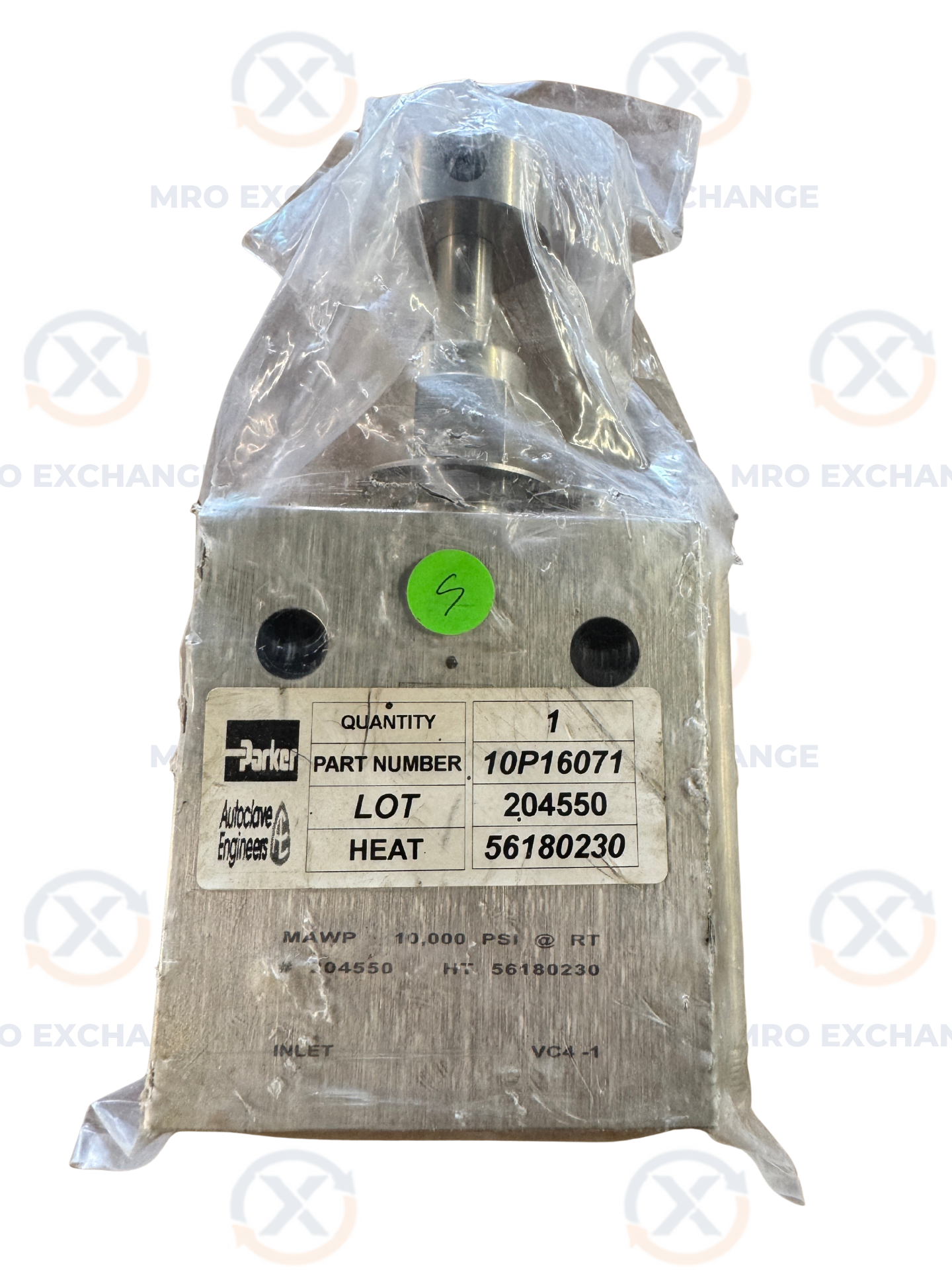 Parker Autoclave Engineers Pipe Needle Valve 10P16071 1 In. Pipe Size 10,000 PSI
