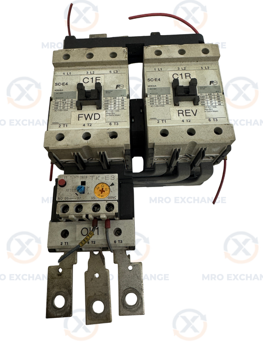 Fuji Electric Reversing Magnetic Contactor Starter Assembly SC-E4 SE80AA 100-120V AC coil
