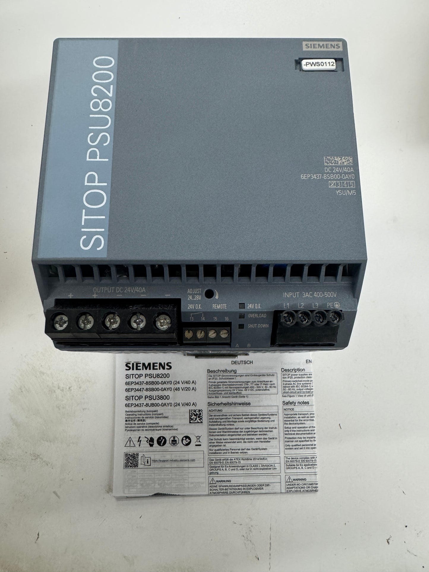 Siemens Power Supply 6EP3437-8SB00-0AY0 m01046