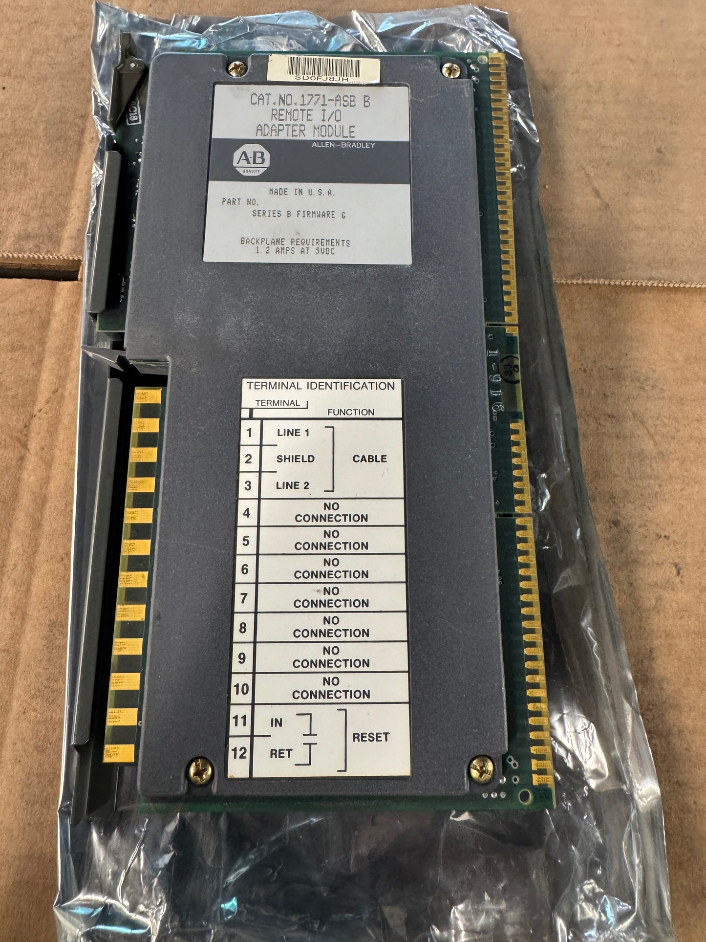 Allen-Bradley Remote I/O Adapter Module 1771-ASB B 5 VDC