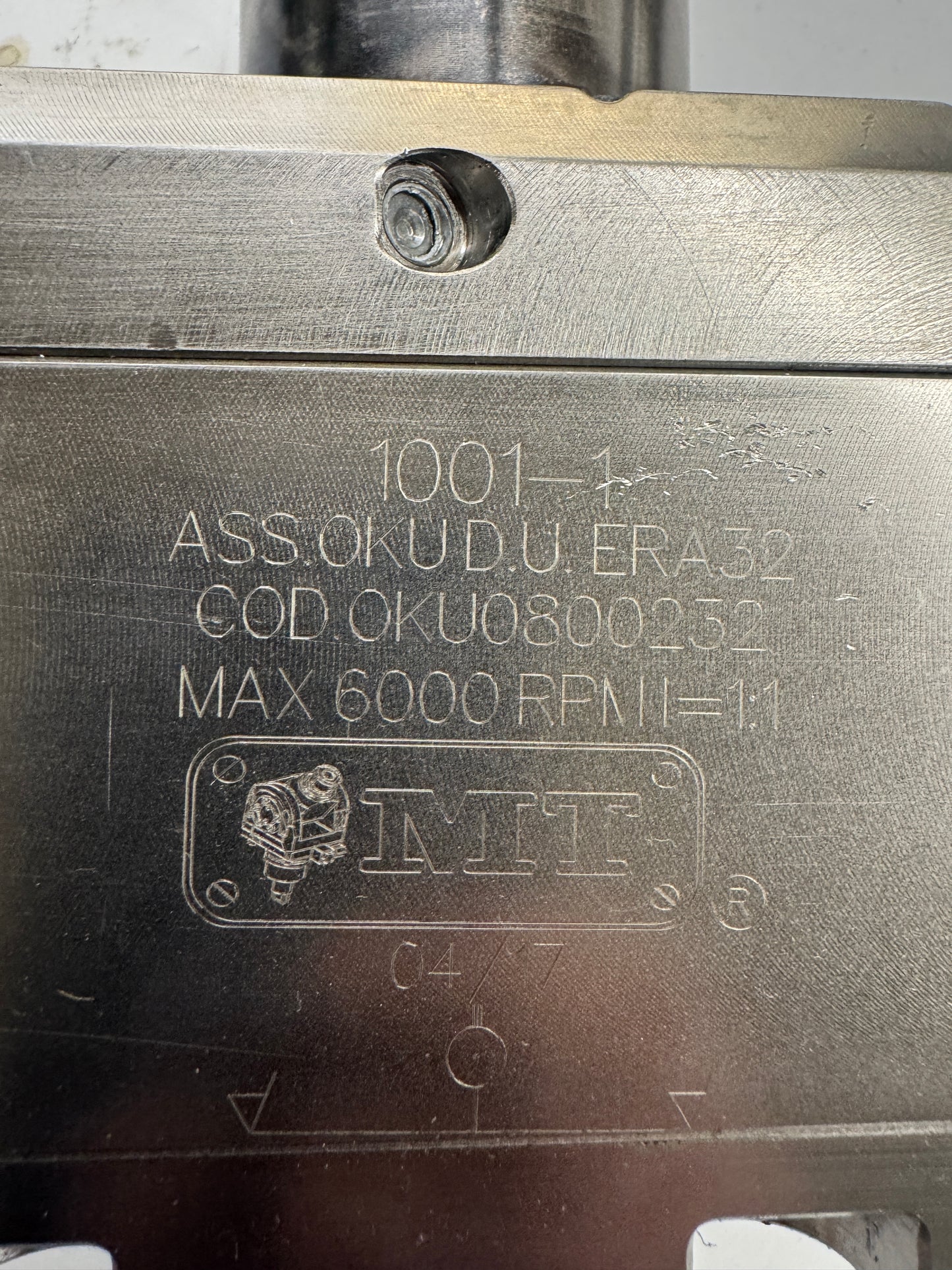 MT Marchetti Live Tool Holder OKU0800232 | BMT60 | ERA32 + ERA32 Twin Output | Orientation: Axial | Coolant Through 1001-1