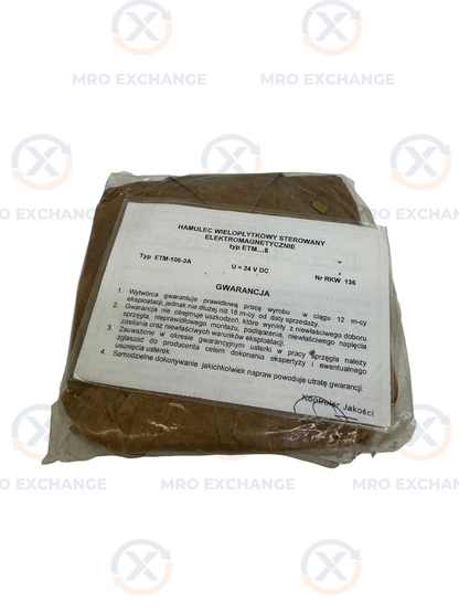 Generic ETM-106-3A Electromagnetic Multi-Disc Brake ETM-106-3A 24V DC