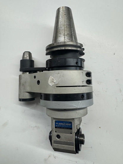 Big Daishowa Right Angle Head BCV50-AG90/NBS10-215 | CAT50 | NBS10 Collet Chuck Output, 6,000 RPM Max | Orientation: Radial | Coolant Through