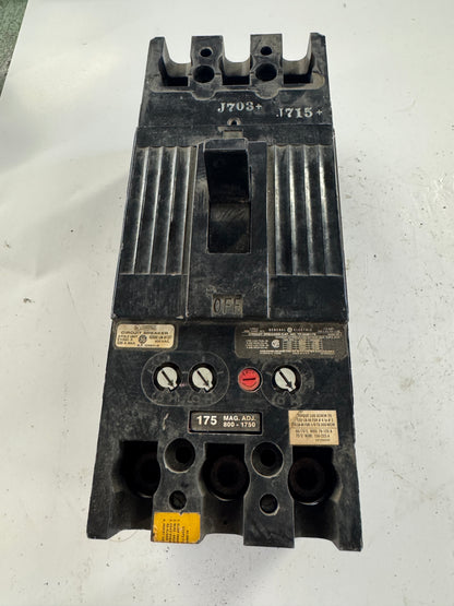 General Electric Molded Case Circuit Breaker TFJ236175 600V AC / 250V DC