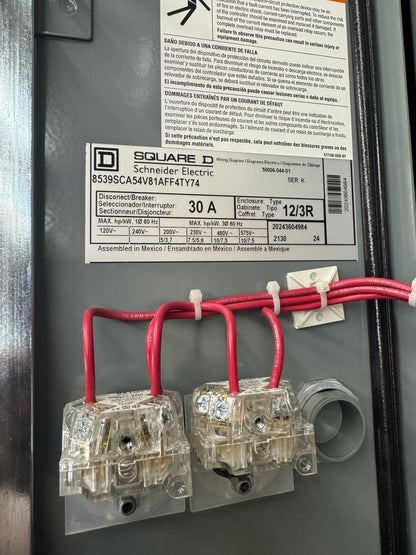 Square D AC Combination Motor Starter 8539SCA54V81AFF4TY74
