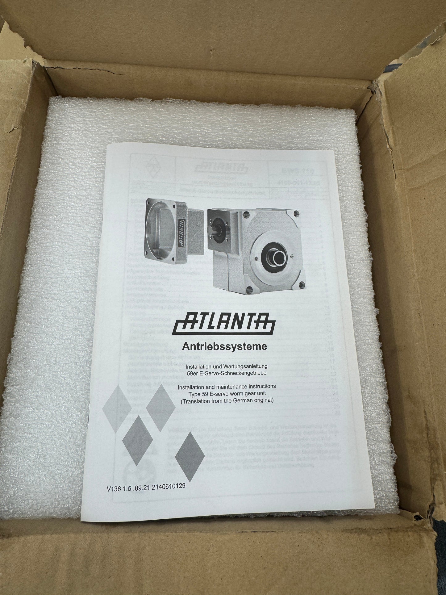 Atlanta Antriebssysteme E-Servo Worm Gear Reducer 59 04 020