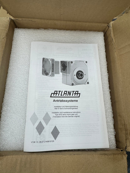 Atlanta Antriebssysteme E-Servo Worm Gear Reducer 59 04 020