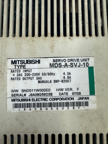 Mitsubishi Electric Servo Drive Unit MDS-A-SVJ-10