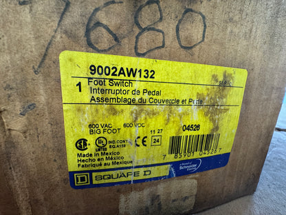 Square D Foot Switch 9002AW132 600V AC/DC