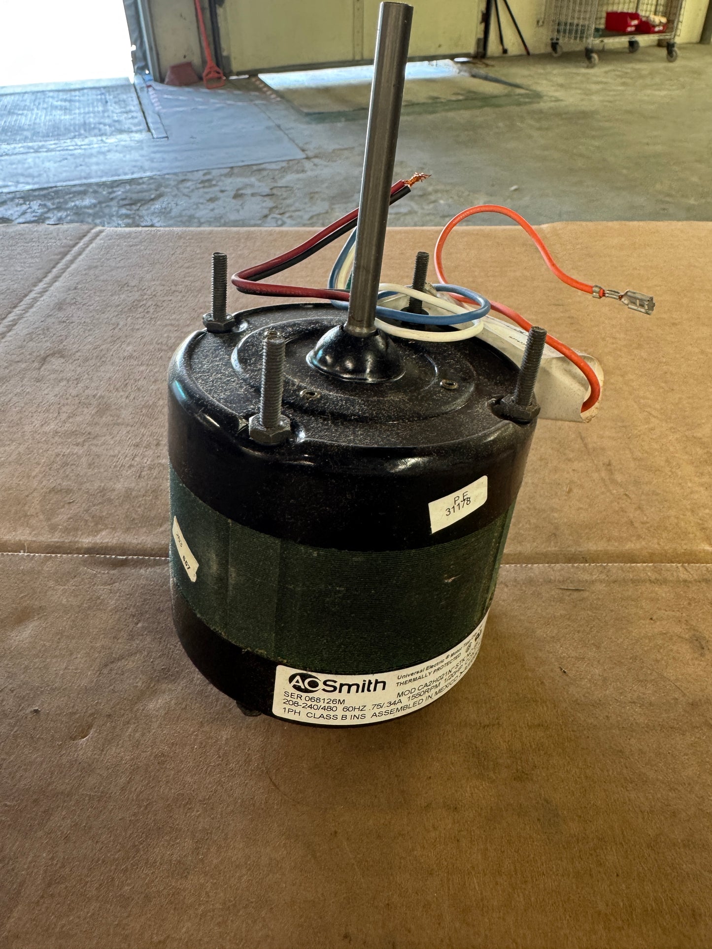 A.O. Smith Shaded Pole Motor 657-CA2H021N - 1 HP 1500 RPM