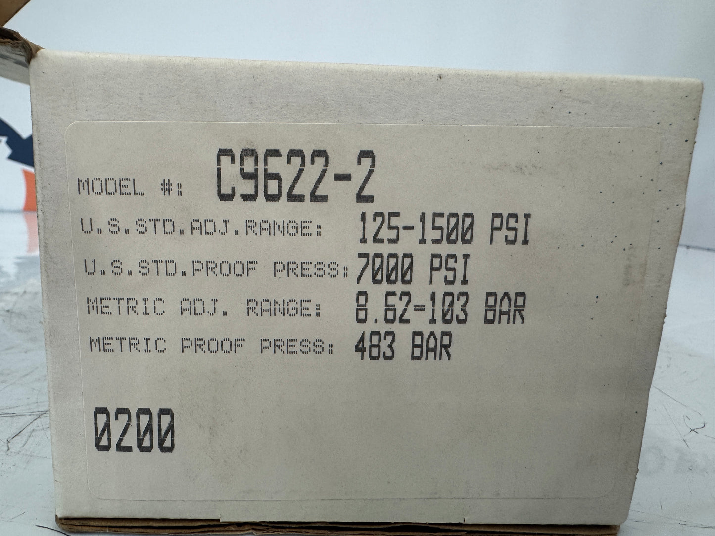 Barksdale Pressure Actuated Switch C9622-2 1/4 in. NPT Female 7000 PSI Proof Pressure m00383